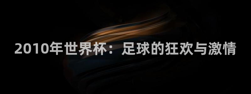 世界杯预选赛欧洲:2010年世界杯:足球的狂欢与激情